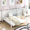 Queen Size Metal House Shape Platform Bed