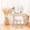 Versatile Vanity Set, Large Storing Makeup Vanity Table with Mirror, Drawers, Stool, Bedroom Dresser Table, Writing Desk XH
