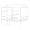 Metal House Bed Frame Full Size with Slatted Support No Box Spring Needed