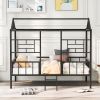 Metal House Bed Frame Full Size with Slatted Support No Box Spring Needed