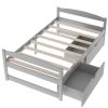 Twin size platform bed, with two drawers