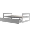 Twin size platform bed, with two drawers