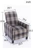 Fabric Recling Accent Chair, Mid Century Modern Fabric Recliner, Single Sofa Leisure Chair w/Soft Cushion, Bedroom Chair for Reading, Nursery