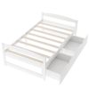 Twin size platform bed, with two drawers