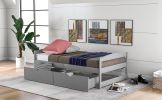 Twin size platform bed, with two drawers