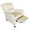 Classic Fabric Push back Recliner, Single Sofa Manual Recliner, with Padded Seat, Backrest, for Living Room, Bedroom