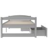 Twin size platform bed, with two drawers