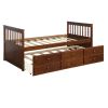 Captain's Bed Twin Daybed with Trundle Bed and Storage Drawers, White