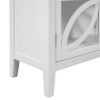 Accent Storage Cabinet Wooden Cabinet with Decorative transparent Door, Modern Sideboard for Entryway, Living Room, Bedroom