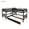 Twin L-Shaped Bunk bed with Trundle