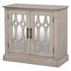 Accent Storage Cabinet Wooden Cabinet with Decorative Mirror Door, Modern Sideboard for Entryway, Living Room, Bedroom