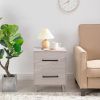 Modern Wood Nightstand with 2 Drawers and Solid Wood Legs, 2PCS