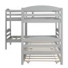 Twin L-Shaped Bunk bed with Trundle