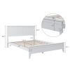 Gray Solid Wood 5 Pieces Full Bedroom Sets(bed+nightstand*2+chest+dresser