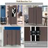 4-Panel Room Divider Folding Privacy Screen with Adjustable Foot Pads