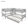 Twin L-Shaped Bunk bed with Trundle