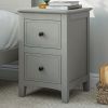 Gray Solid Wood 5 Pieces Full Bedroom Sets(bed+nightstand*2+chest+dresser