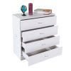 FCH Modern Simple 4-Drawer Dresser White