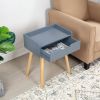 Wooden End Table, Floating Shelf Side Table with Storage Drawer, 1PCS