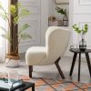 Tufted Side Chair with Solid Wood Legs for Living Room Bedroom