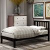 Wood Platform Bed with Headboard/Wood Slat Support, Twin (Espresso) RT