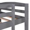 Twin over Twin over Twin Bed L-shaped Bunk Bed, Pine Wood Bed Frame