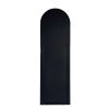 Full Length Wall Mirror - 65' x 22' Arched Free Standing Body Mirror with Clothes Rod, Black Metal Framed Large Floor Mirror for Bedroom, Modern Big W