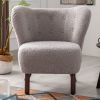 Tufted Side Chair with Solid Wood Legs for Living Room Bedroom