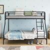 Heavy Duty Twin-Over-Full Metal Bunk Bed, Easy Assembly with Enhanced Upper-Level Guardrail, White