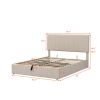 Queen size Upholstered Platform bed with a Hydraulic Storage System - Gray Queen size Upholstered Platform bed with a Hydraulic Storage System - Gray