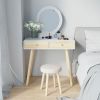 Versatile Vanity Set, Large Storing Makeup Vanity Table with Mirror, Drawers, Stool, Bedroom Dresser Table, Writing Desk XH