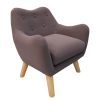 Microfibres fabric upholstered child accent armchair with wooden legs Princess Private Small Bedroom Exclusive  kids sofa