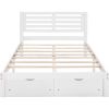 Full Size Platform Bed with Drawers, Gray