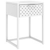 Nightstand White 15"x13.8"x21.3" Steel