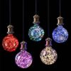 LED Globe Fairy Light Bulb,G80 E26 Warm White Edison Screw Night Lights, Flash Starry Decorative Copper Wire String Lights for Bedroom Living Room Fes