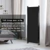 4-Panel Room Divider Folding Privacy Screen with Adjustable Foot Pads