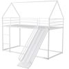 Twin over Twin House Bunk Bed with Ladder and Slide