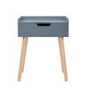 Wooden End Table, Floating Shelf Side Table with Storage Drawer, 1PCS