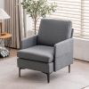 FCH Lounge Chair, Comfy Single Sofa Accent Chair for Bedroom Living Room Guestroom, Dark Grey