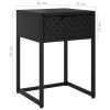 Nightstand Black 15"x13.8"x21.3" Steel