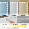 Vanity Mirror with Lights, Hollywood Lighted Makeup Mirror, Bedroom Vanity Mirror with17pcs Light Smart Touch Control 3Colors Dimmable Light ,USB Outl