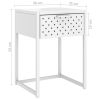 Nightstand White 15"x13.8"x21.3" Steel