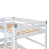 Twin Size Car-Shaped Convertible Bunk Bed, White(Expected Arrival Time:7.25)