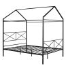 Queen Size Metal House Shape Platform Bed