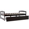 Twin size platform bed, with two drawers