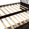 Captain's Bed Twin Daybed with Trundle Bed and Storage Drawers, White