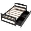 Twin size platform bed, with two drawers