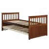 Captain's Bed Twin Daybed with Trundle Bed and Storage Drawers, White