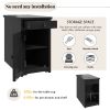 ON-TREND Retro Stylish Nightstand, Two-tone Classic Vintage Livingroom End Table Side Table with USB Ports and One Multifunctional Drawer with cup hol