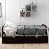 Twin size platform bed, with two drawers